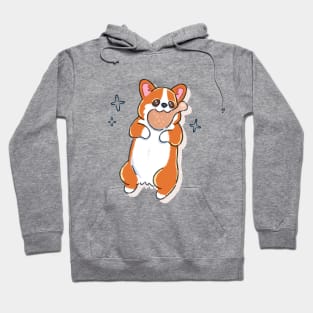 Corgi with Drumstick Hoodie